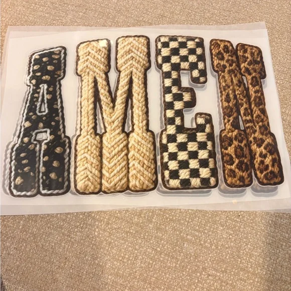 Colorful Amen and Pray Letter DTF bundle set of 9 - Picture 3 of 16